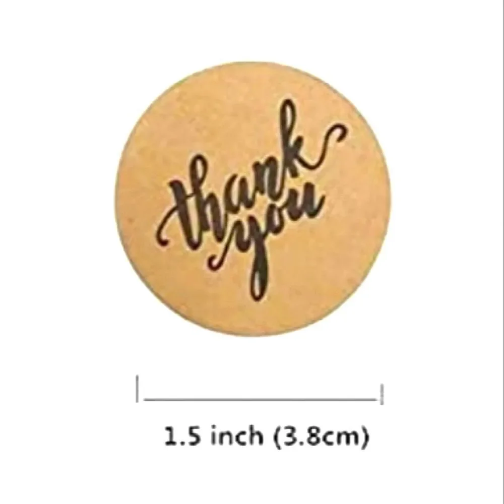 1 roll 500 Craft Thank You Stickers Labels 1.5 inches